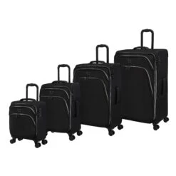 IT Luggage Trinary - 4pc Set (Black)