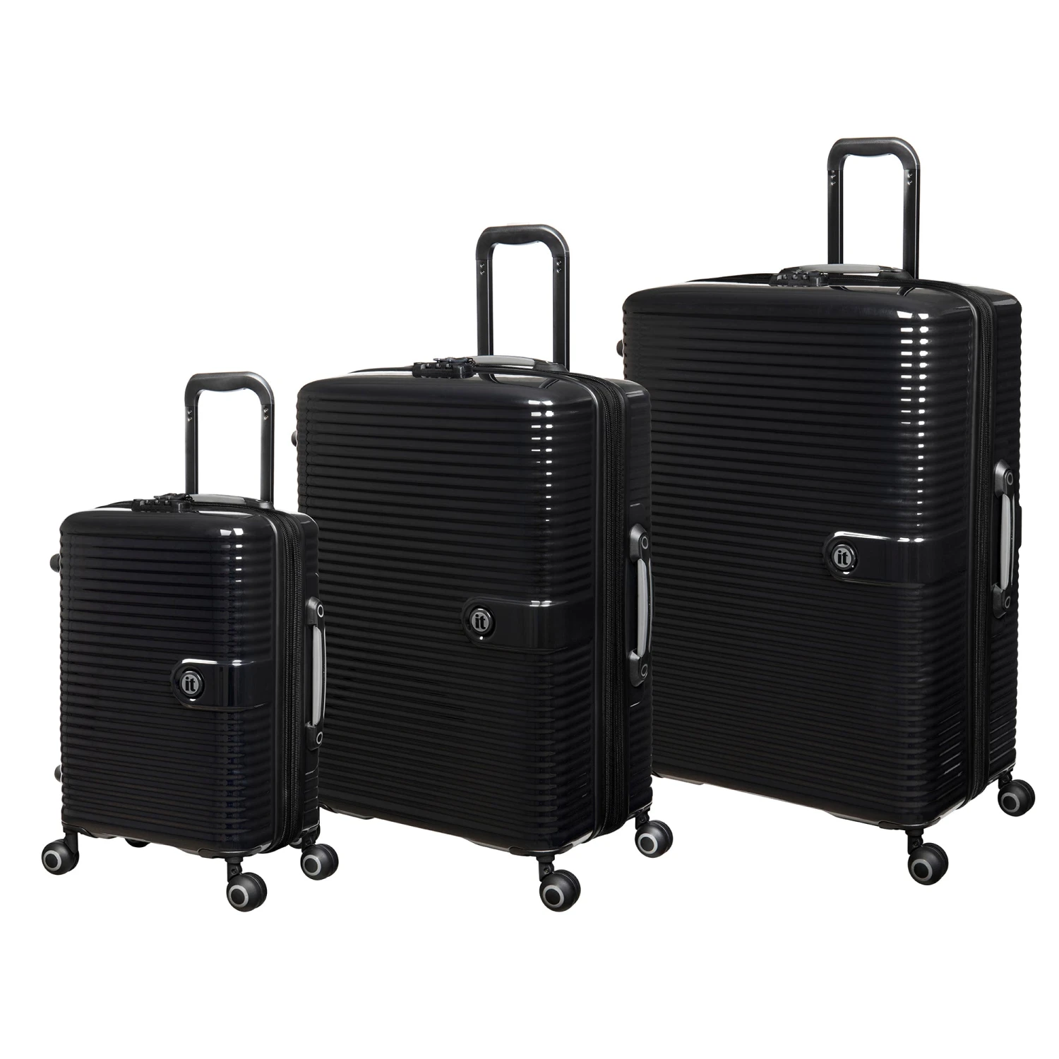 IT Luggage Helixian - 3pc Set (Black)
