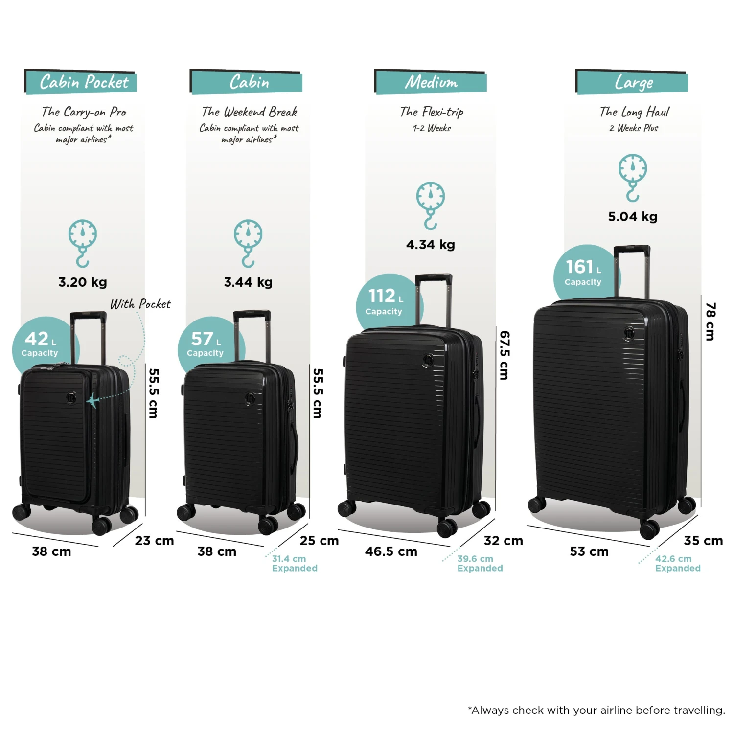 IT Luggage Spontaneous - Large (Black) - Image 11