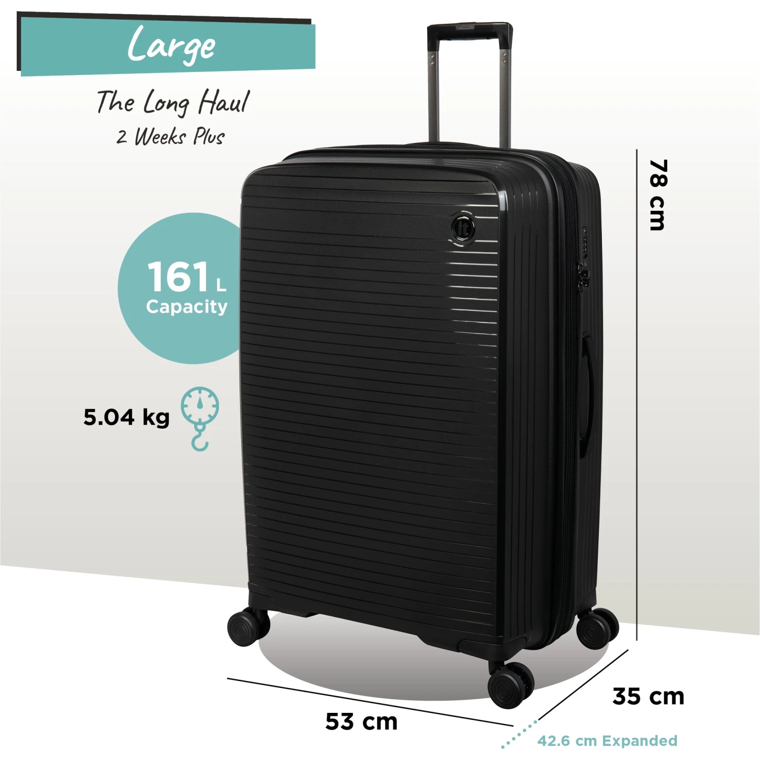 IT Luggage Spontaneous - Large (Black) - Image 10