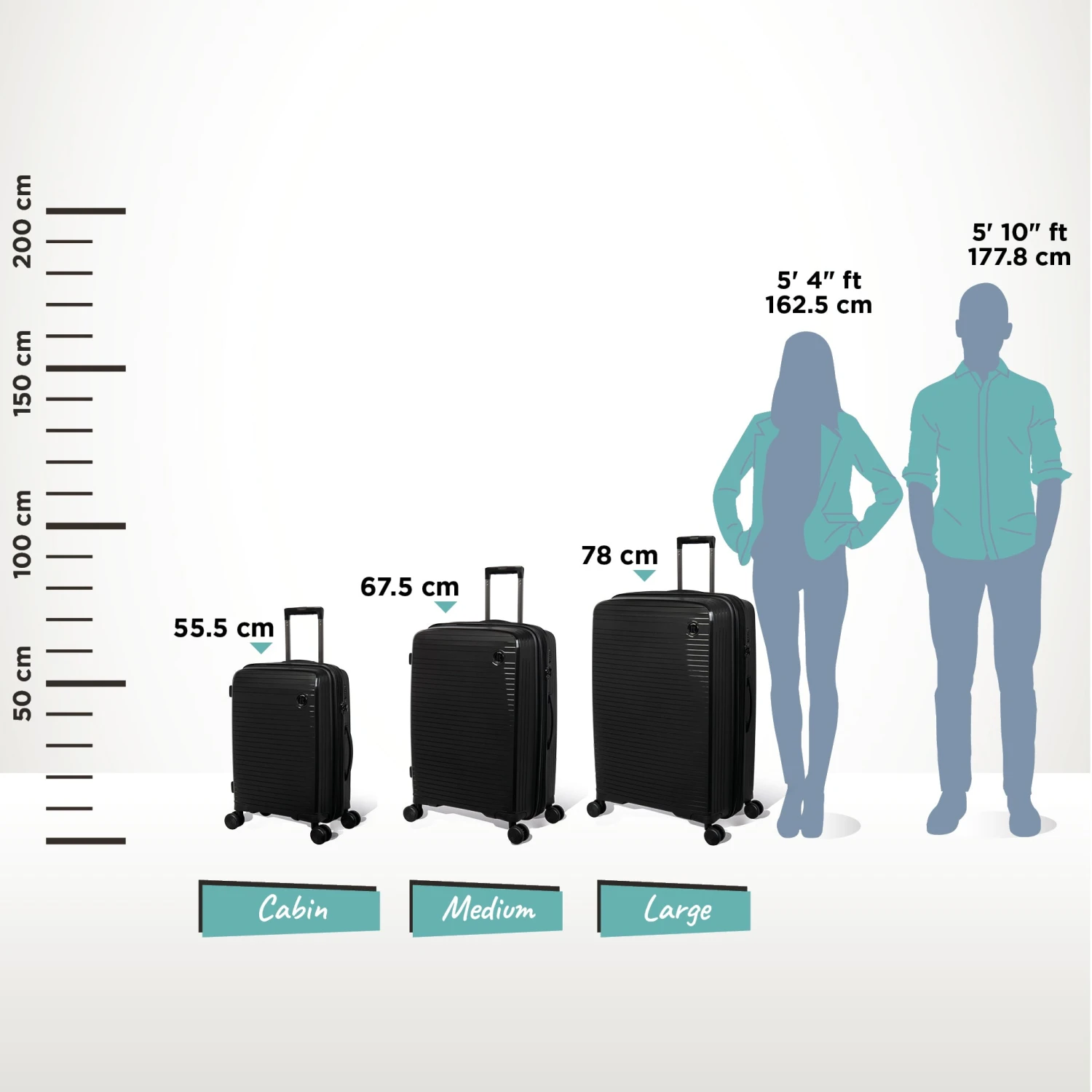 IT Luggage Spontaneous - 3pc Set (Black) - Image 13